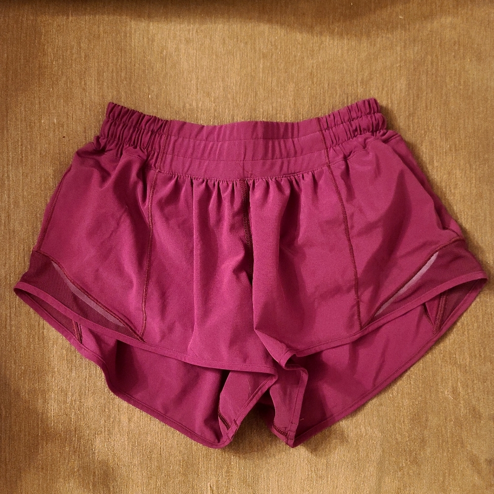 Magenta Lululemon running shorts